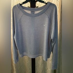 NWOT Hollister Gray Crop Top Sweater size Large